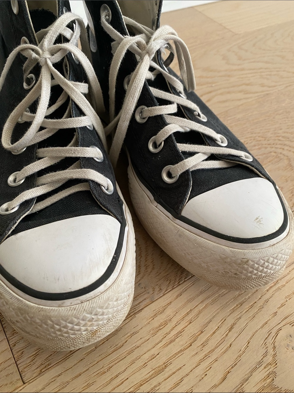 Converse Black and White High-Top Sneakers - Picture 5 of 10